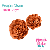 Pumpkin Flower Die Cut 1326