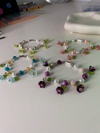 Image 4 of Flower Beaded Bracelet Collection