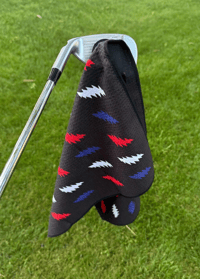 Image 2 of Steal Your Fade Golf Towel – Lightning Bolt | Magnetic Microfiber Waffle + Carabiner Clip 