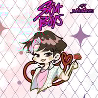 Image 2 of (PRE-ORDER) Kpop Demon Hunters SAJA Boys Enamel pin