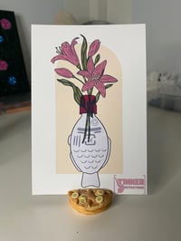 Image 5 of Soy sauce and flower combo original art prints 