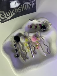 Image 1 of Flower sword silver bookmarks, fantasy bookmarks, book lover gift 