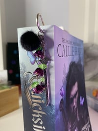Image 3 of Flower sword silver bookmarks, fantasy bookmarks, book lover gift 
