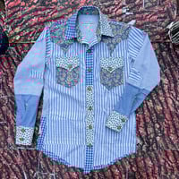 Image 1 of blue stripey shirt 1/1