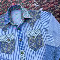 Image 2 of blue stripey shirt 1/1