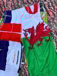 Image 3 of welsh cycling top patchwork trousers 1/1
