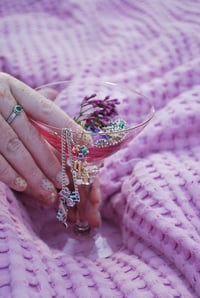 Image 2 of Hibiscus Flower Beaded Charm – Handmade Tropical Pendant