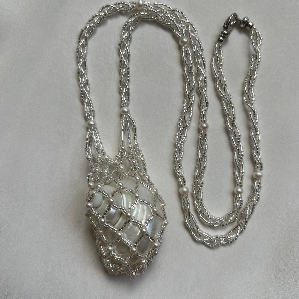 Image of Dream catcher beaded necklace