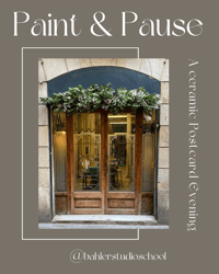 Paint & Pause a Ceramic Postcard Evening 