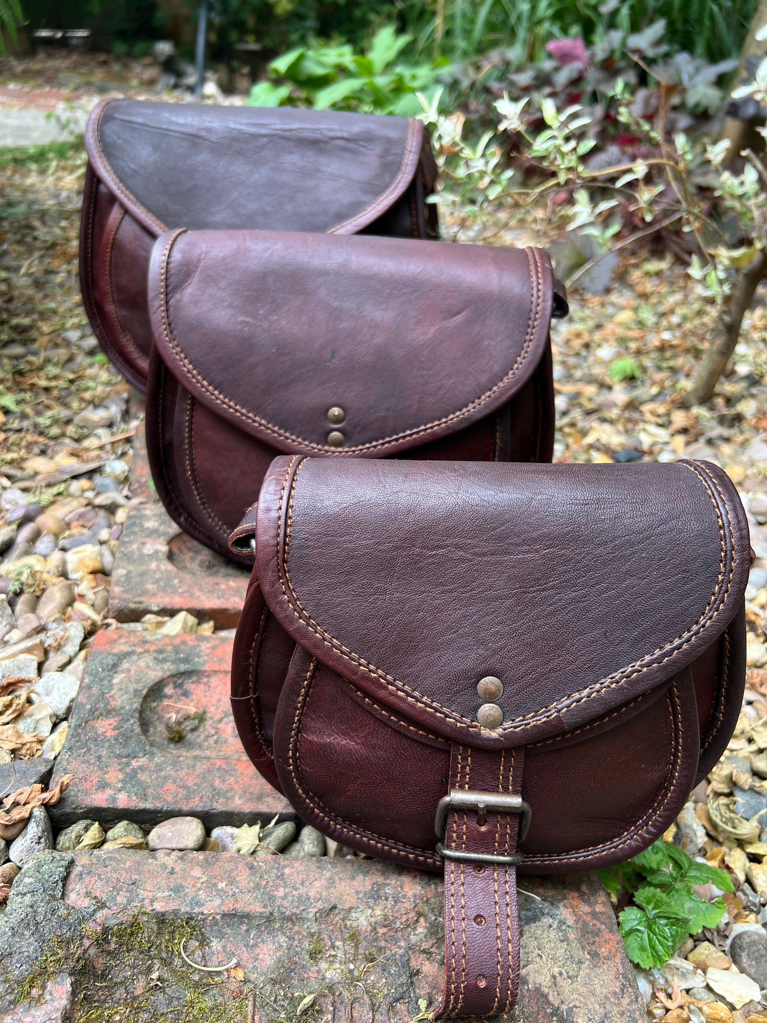 Image of Handmade Leather Saddle Bag - Baby 7.5”