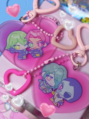 Image of i freaking love my duo series stickers & keychains