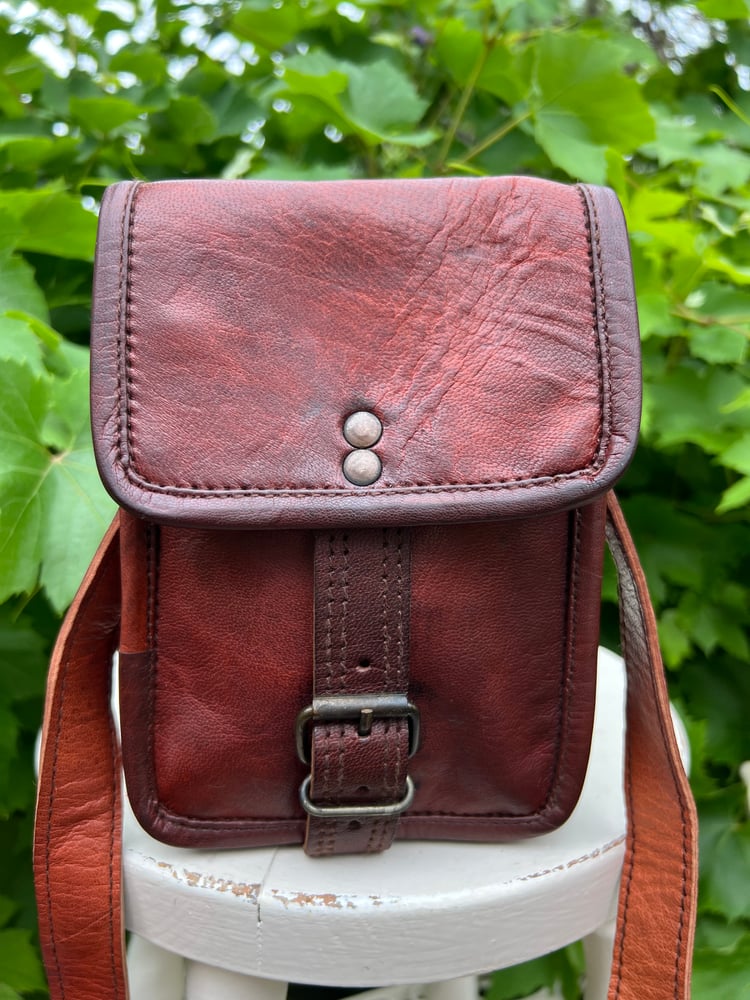 Image of 7”x5” Small Handmade Leather Shoulder Bag - rectangle #2