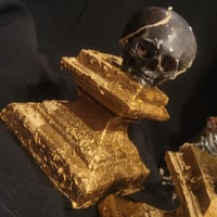 Image 1 of Tête de fetus déformé sur socle. 