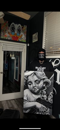 Image 2 of Guardian angel (Mac) 24x36 canvas print 