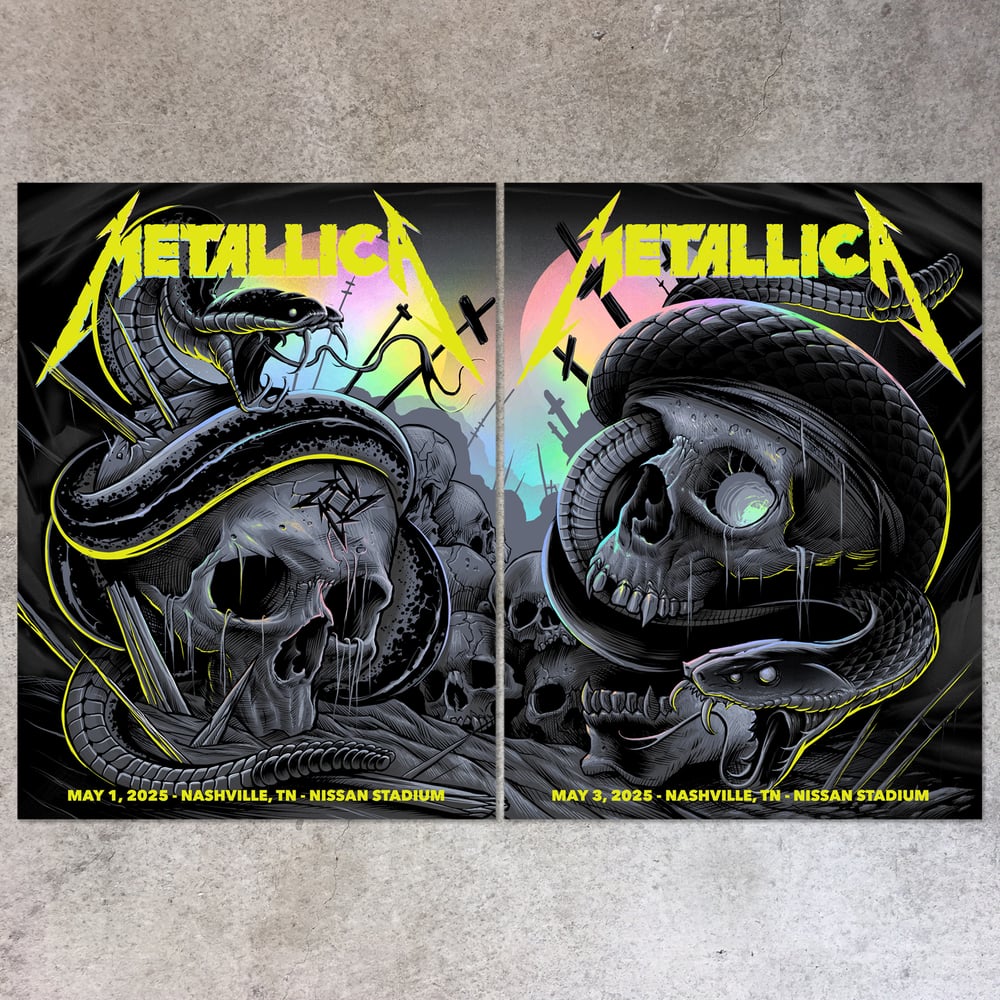 Image of Dual Skulls Foil Posters