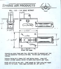 Image 2 of 1/5 scale three gear complete set 402 for planes up to 20lbs