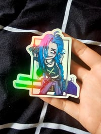 Image 4 of Jinx Holo Sticker (GLOW IN THE DARK)
