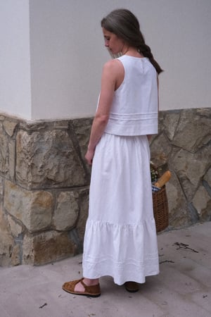 Image of GERTRUD Cotton Pintuck Skirt