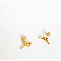 Image 5 of Love Knot Earring- Vermeil