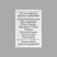 Image 1 of [HANDSHAKE™] NOTAS SOBRE LA EDICIÓN SOSTENIBLE (RECREO ART BOOKS™)