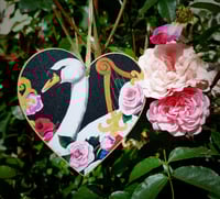 Image 2 of Swan Heart Decoration