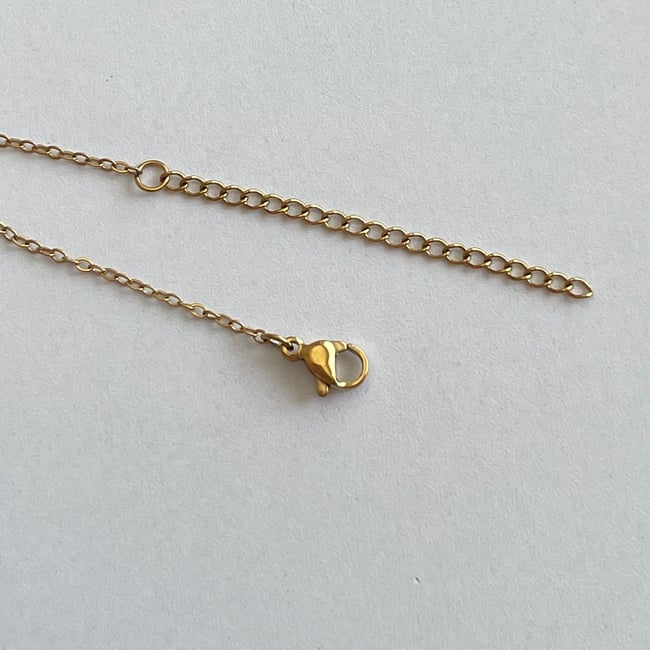 'glass star' gold chain necklace