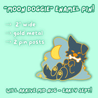 Image 1 of PRE-ORDER "Moon Doggie" Enamel Pin
