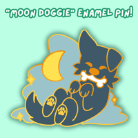 Image 2 of PRE-ORDER "Moon Doggie" Enamel Pin