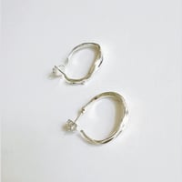 Image 1 of Medium Celestial Hoops - Silver