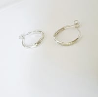 Image 3 of Medium Celestial Hoops - Silver