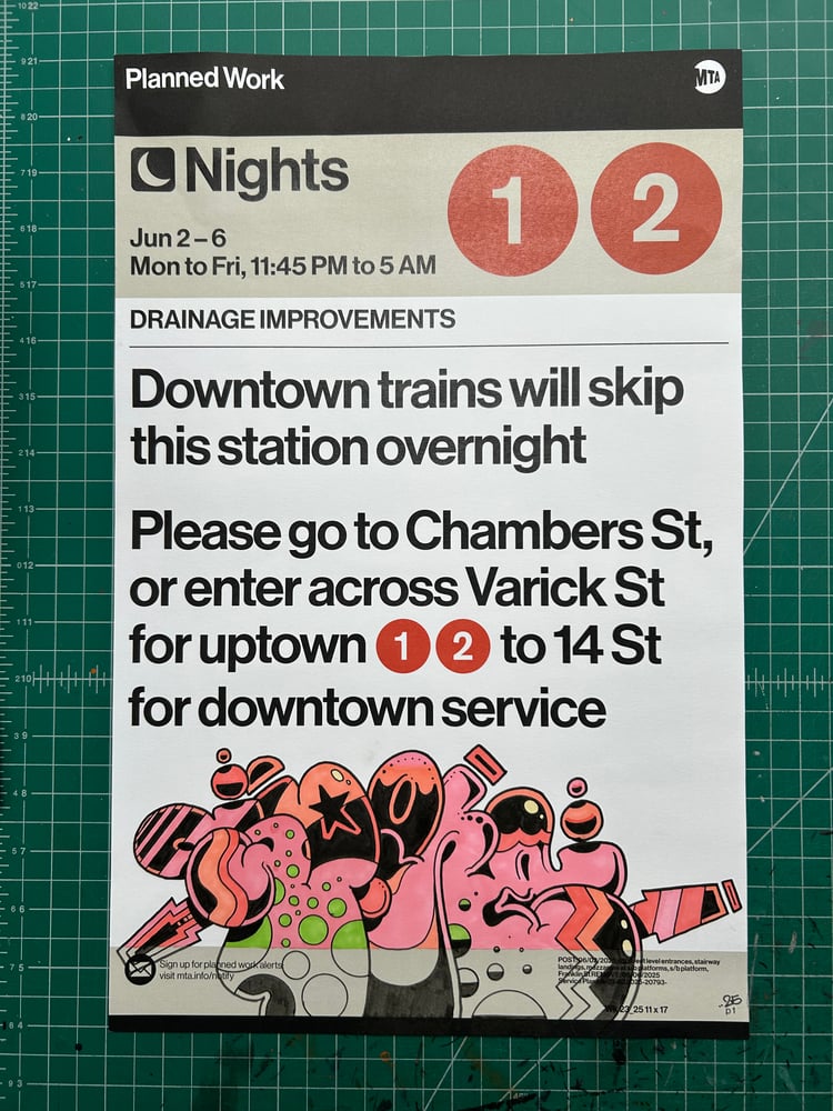 Image of Sp.One, 2025, MTA poster (unique) 3