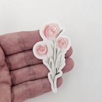 Image 2 of Clear floral rose sticker, laptop sticker, sticker for journal