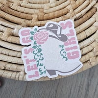 Image 2 of Lets go girls sticker, boho sticker, floral decal, cowboy sticker, matte sticker