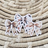 Image 1 of Western style triple bow sticker, boho decal, cowgirl sticker