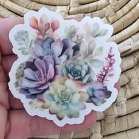 Image 2 of Clear cactus sticker, laptop sticker, water bottle decal