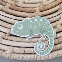 Image 2 of Chameleon sticker, amphibian sticker, water resistant, lizard sticker