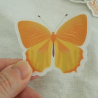 Image 1 of Clear butterfly sticker, laptop sticker, sticker for journal