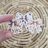 Image 2 of Western style triple bow sticker, boho decal, cowgirl sticker