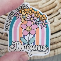 Image 2 of Follow your dreams boho sticker, water resistant, water bottle decal