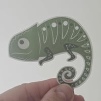 Image 3 of Chameleon sticker, amphibian sticker, water resistant, lizard sticker