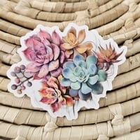 Image 3 of Clear water color cactus sticker, laptop sticker, water bottle decal