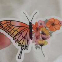 Image 1 of Clear butterfly sticker, laptop sticker, sticker for journal-f1806bf4
