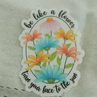 Image 2 of Clear floral sticker, laptop sticker, be like a flower