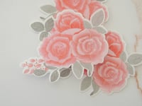 Image 2 of Clear floral rose sticker, laptop sticker, sticker for journal-585a2fa0