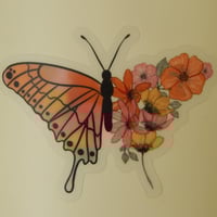 Image 3 of Clear butterfly sticker, laptop sticker, sticker for journal-f1806bf4