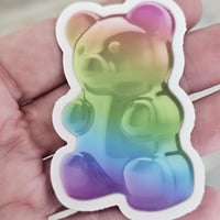 Image 3 of Gummy bear clear sticker, waterbottle sticker, water resistant sticker
