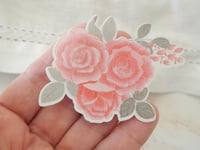 Image 3 of Clear floral rose sticker, laptop sticker, sticker for journal-585a2fa0