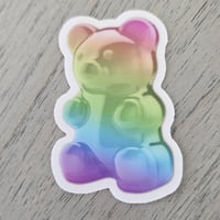 Image 4 of Gummy bear clear sticker, waterbottle sticker, water resistant sticker