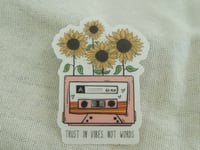 Image 3 of Clear vinyl sunflower sticker, motivational sticker, quote decal
