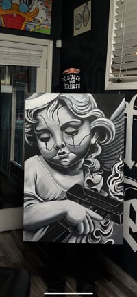 Guardian angel original 24 x 36 acrylic